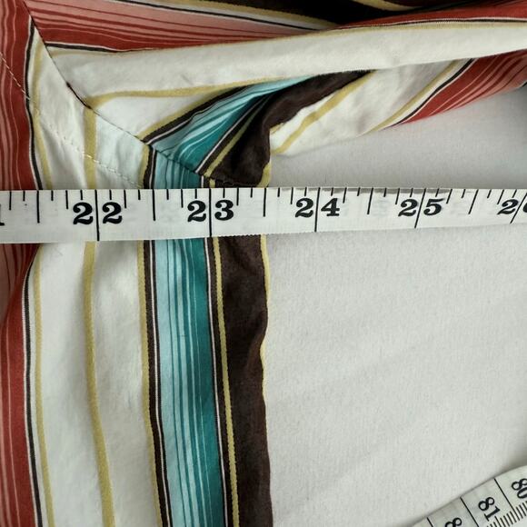 Tommy Bahama Cabana Lanes Brew Stripe Silk Blend L/S Button Down Shirt LARGE - Picture 7 of 8